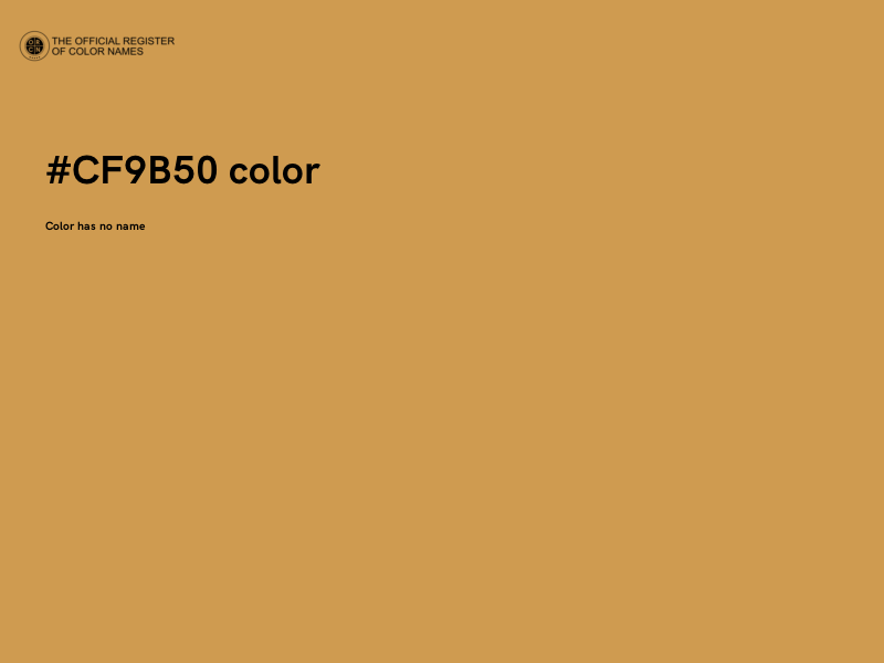 #CF9B50 color image