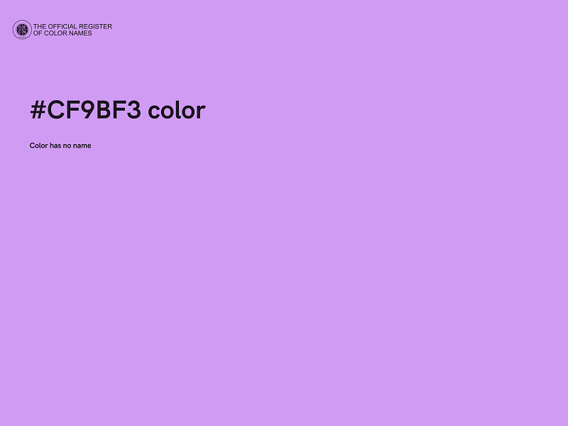 #CF9BF3 color image