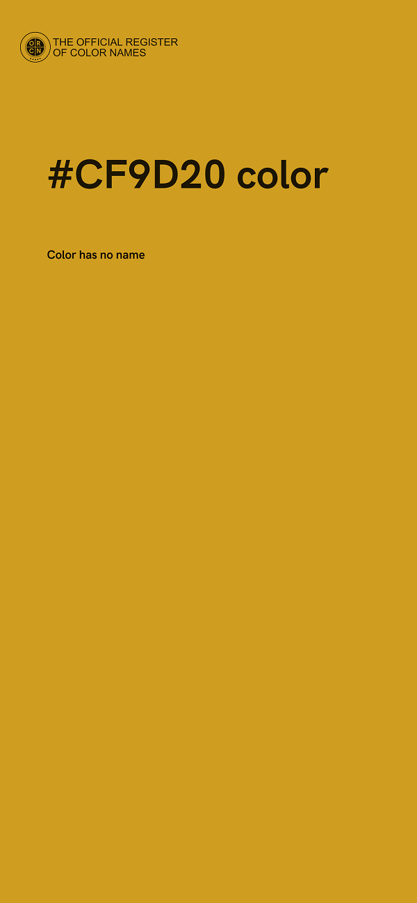 #CF9D20 color image