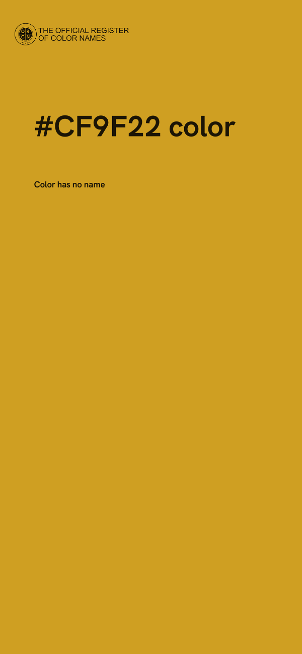 #CF9F22 color image