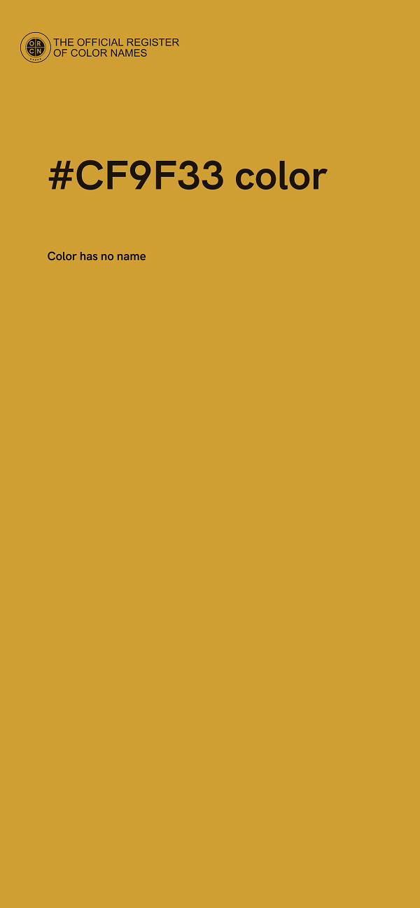 #CF9F33 color image