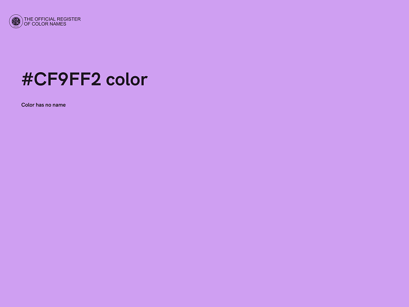 #CF9FF2 color image