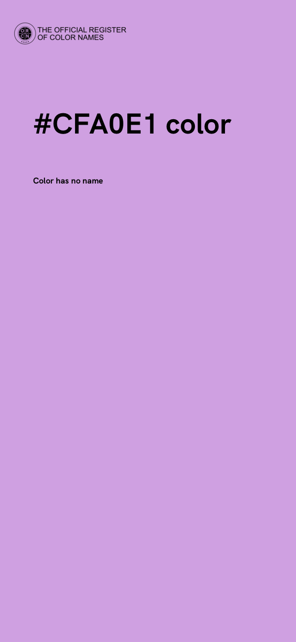 #CFA0E1 color image