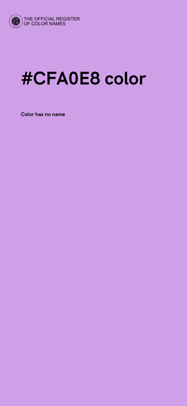 #CFA0E8 color image