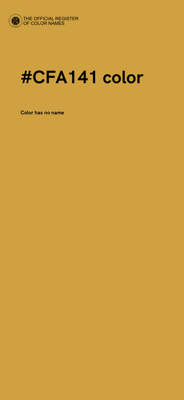 #CFA141 color image