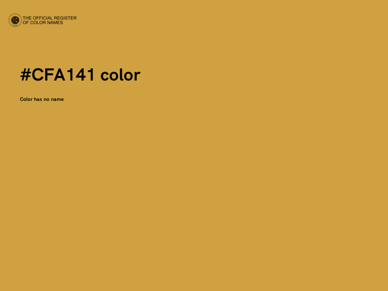 #CFA141 color image