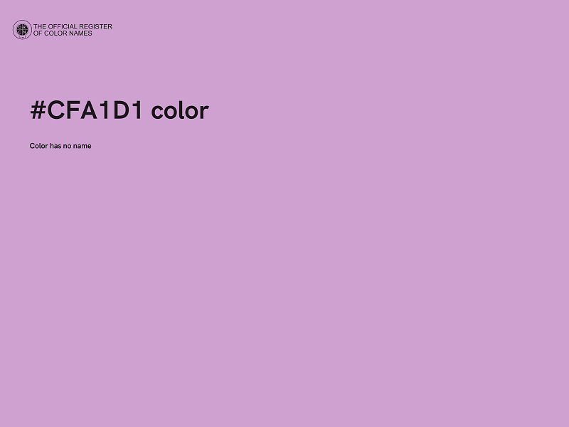 #CFA1D1 color image