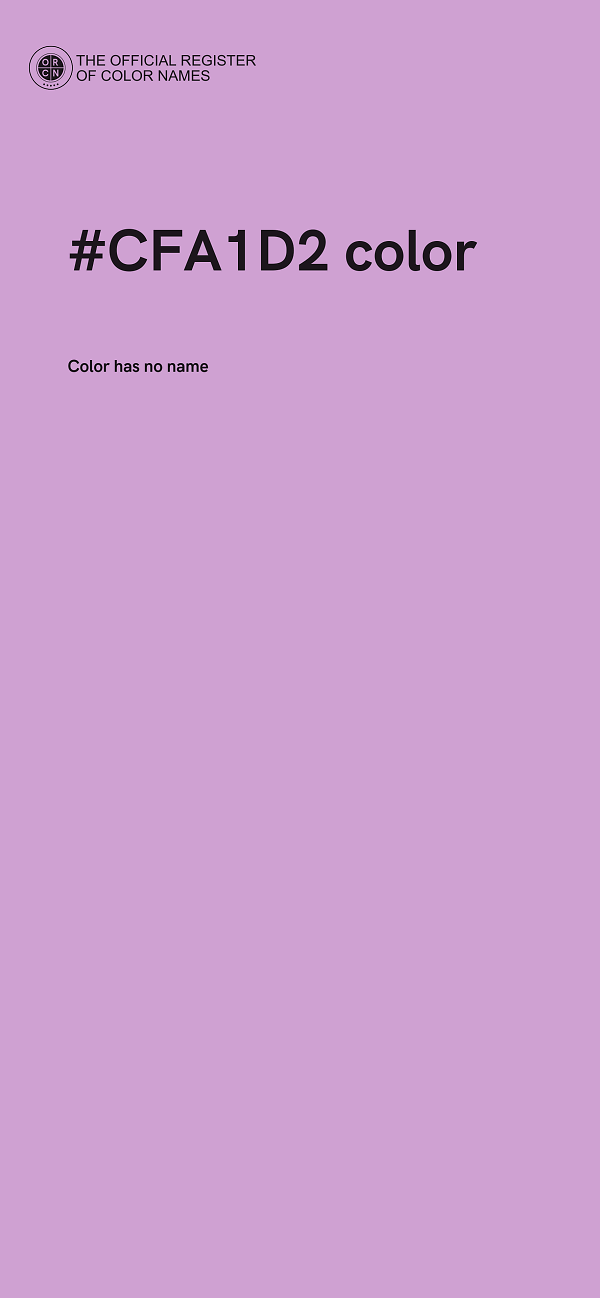 #CFA1D2 color image
