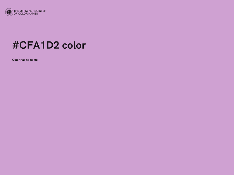 #CFA1D2 color image