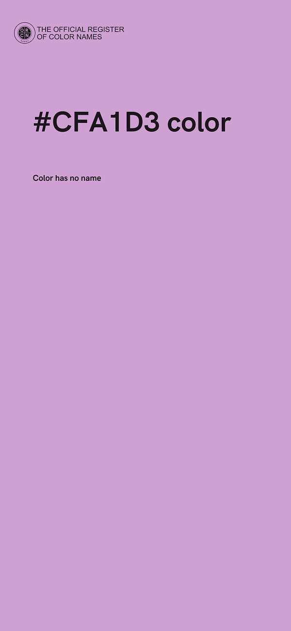 #CFA1D3 color image
