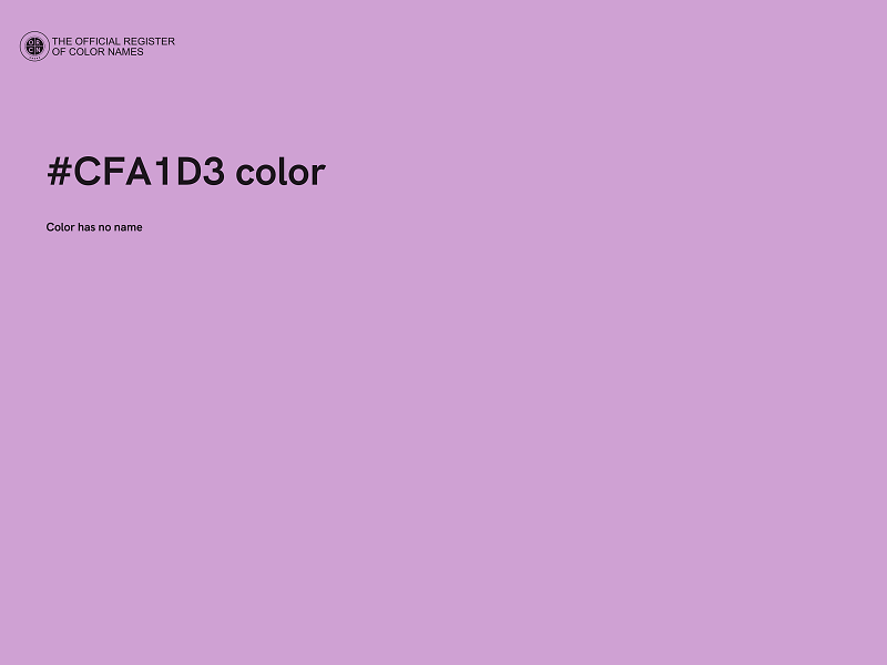 #CFA1D3 color image