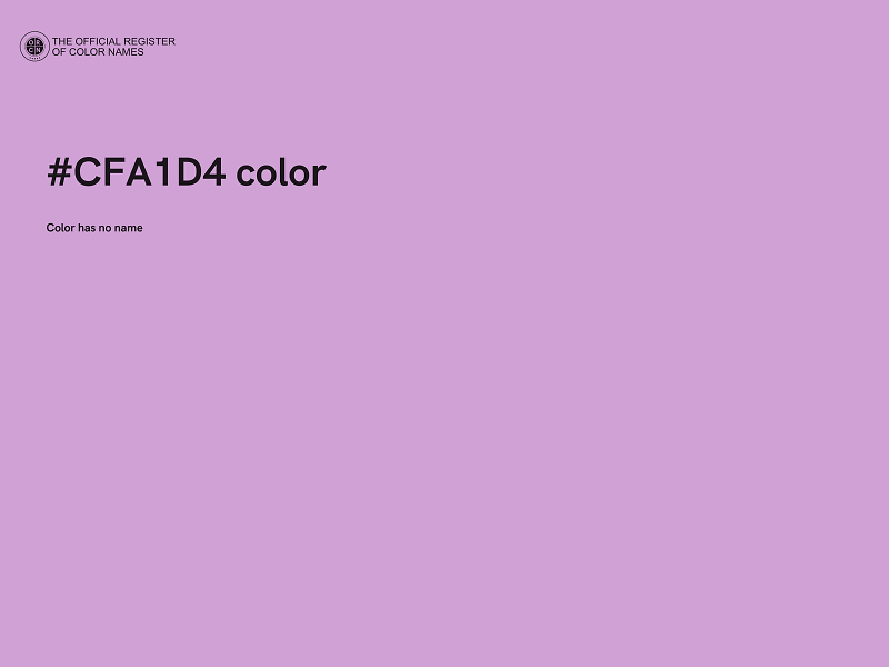 #CFA1D4 color image