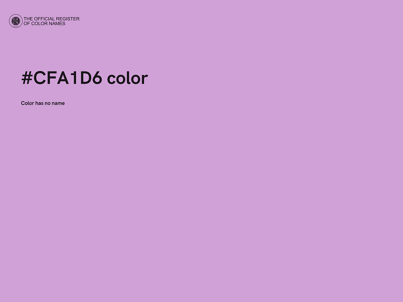#CFA1D6 color image