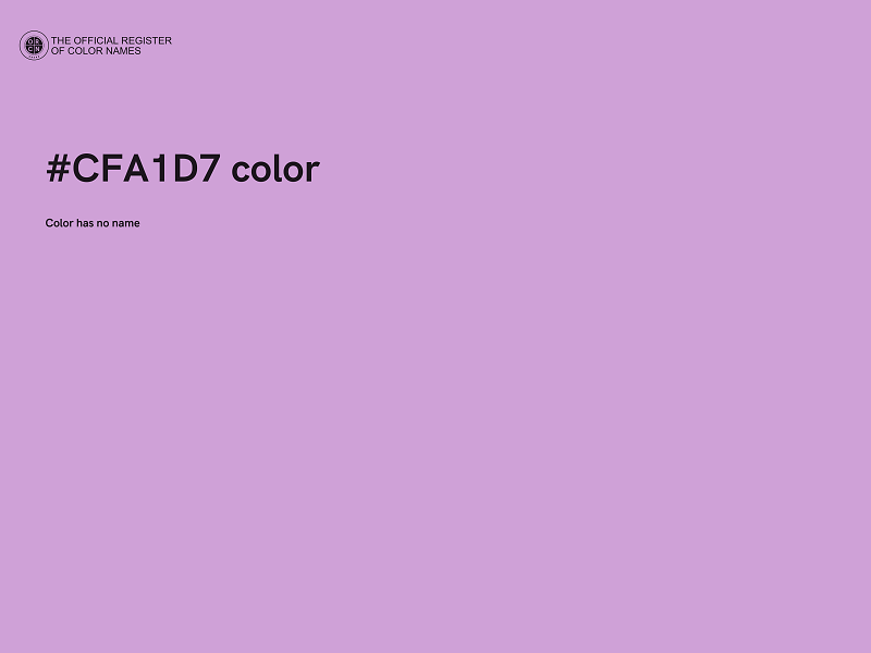 #CFA1D7 color image