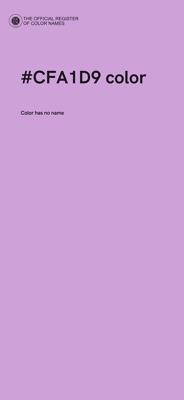 #CFA1D9 color image
