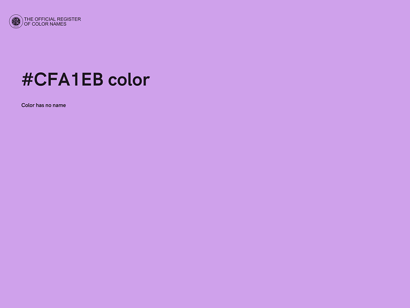 #CFA1EB color image