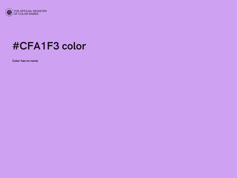 #CFA1F3 color image