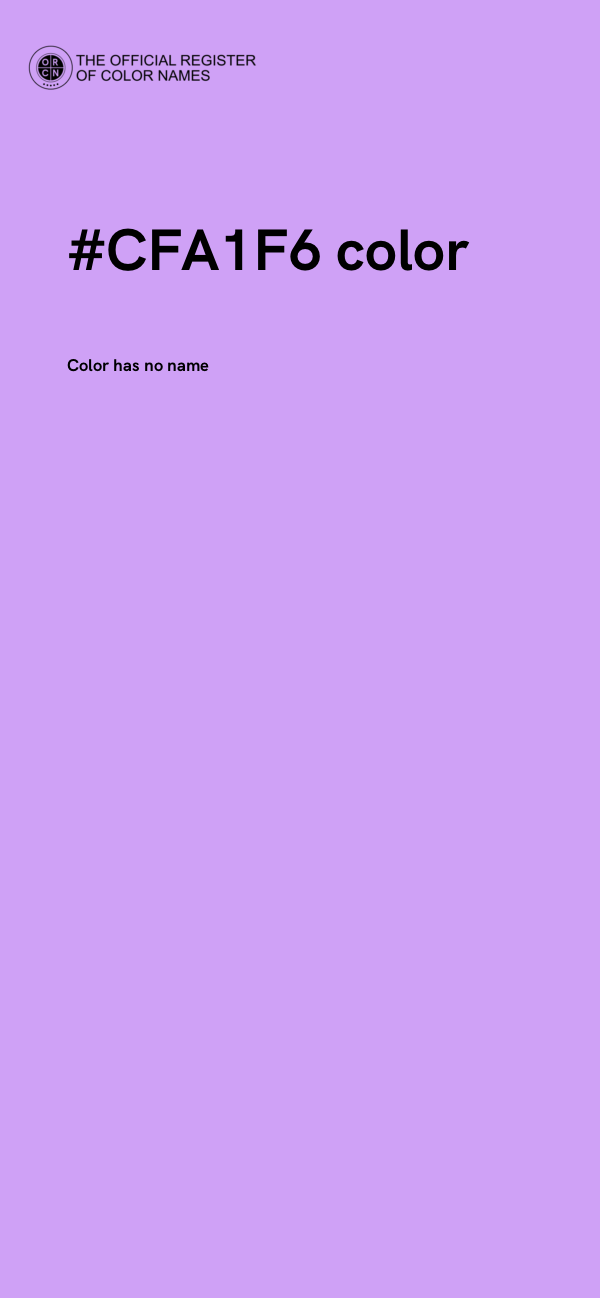 #CFA1F6 color image