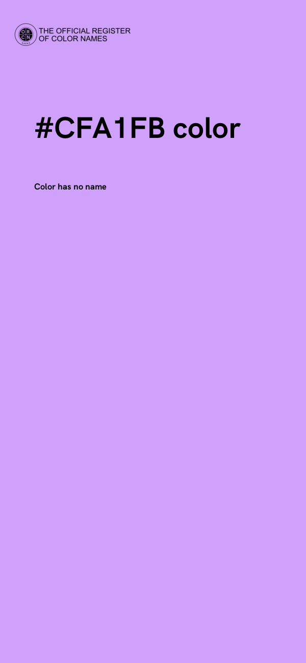 #CFA1FB color image