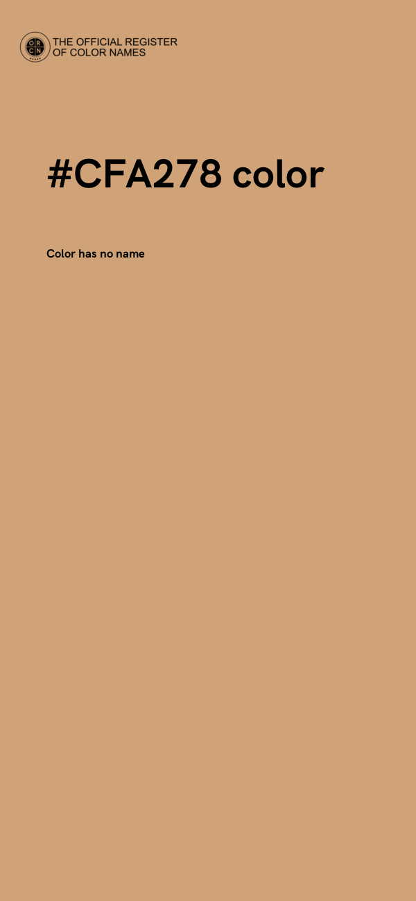 #CFA278 color image
