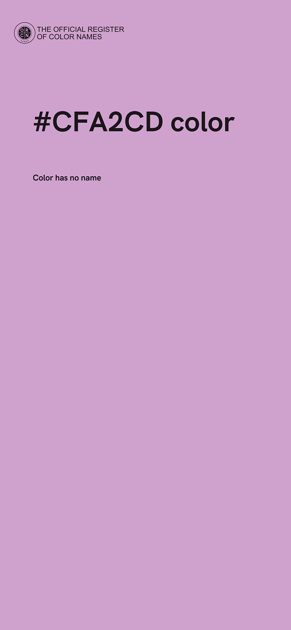 #CFA2CD color image