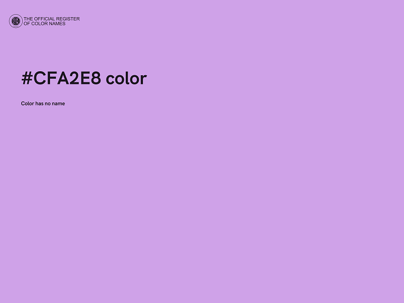 #CFA2E8 color image