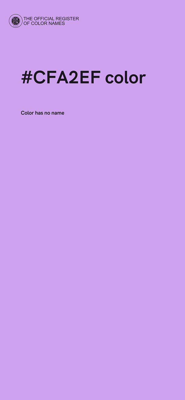 #CFA2EF color image