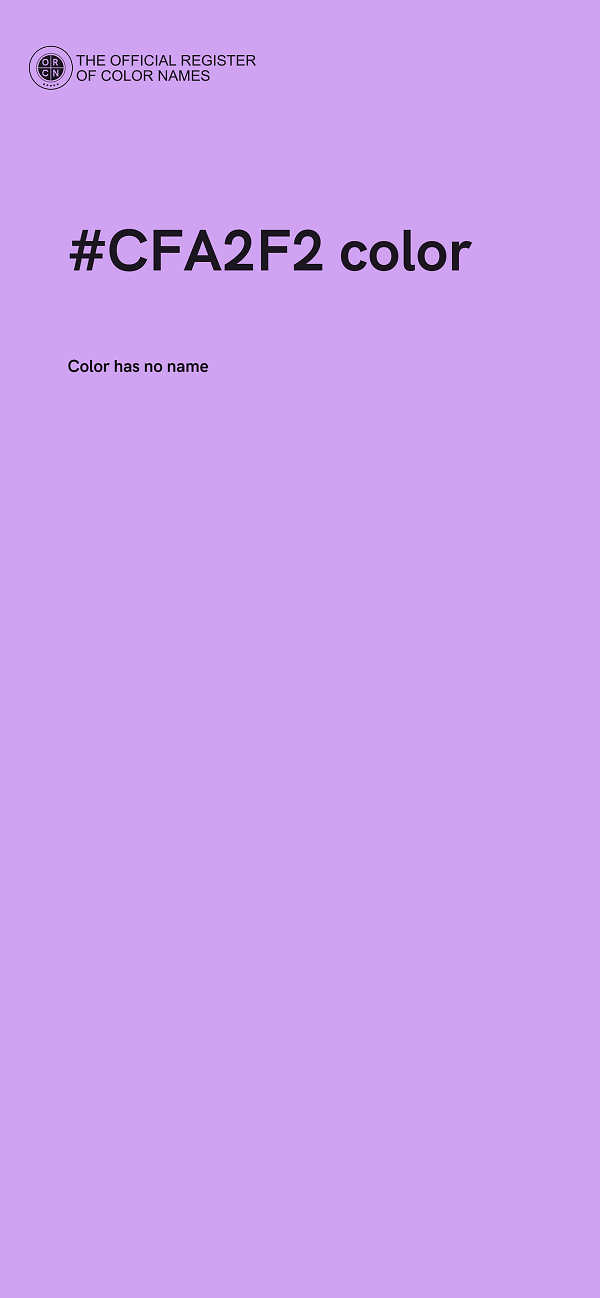 #CFA2F2 color image