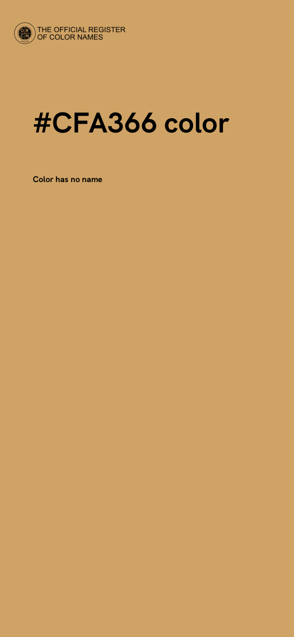 #CFA366 color image