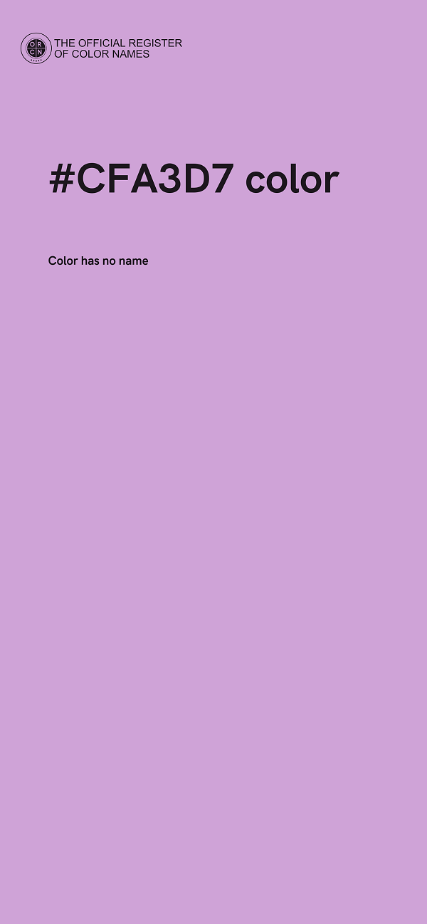 #CFA3D7 color image