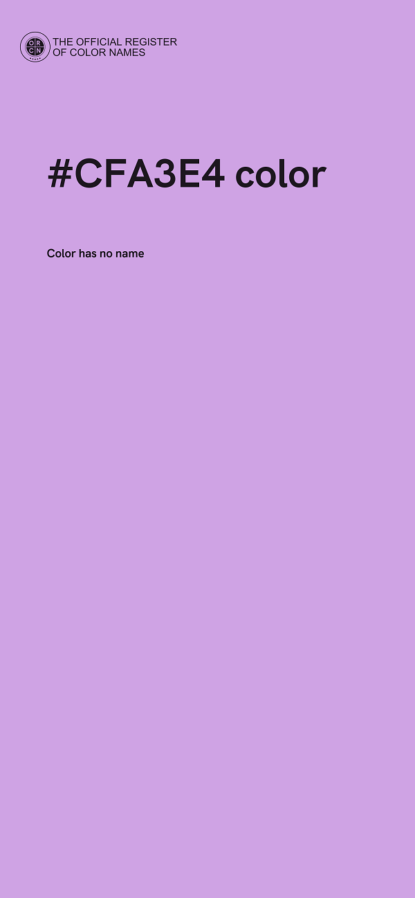 #CFA3E4 color image