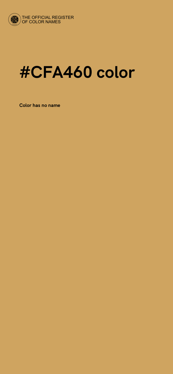 #CFA460 color image
