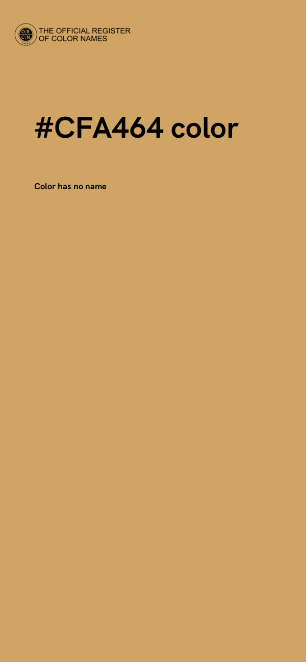 #CFA464 color image