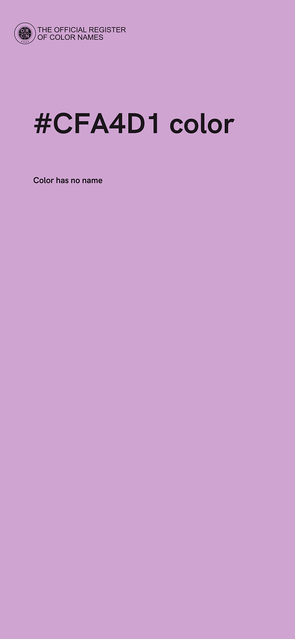 #CFA4D1 color image