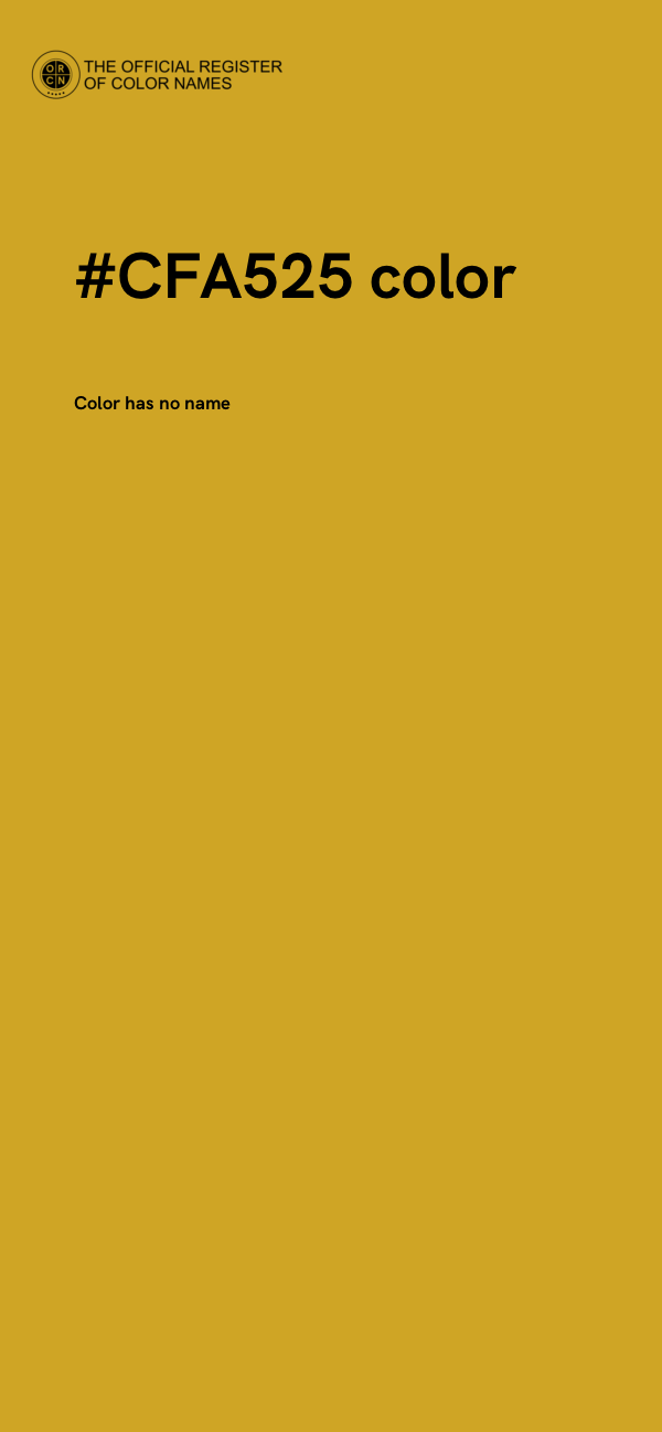 #CFA525 color image