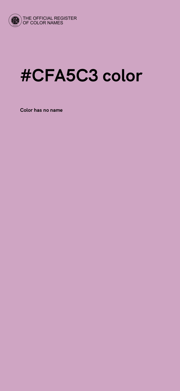 #CFA5C3 color image