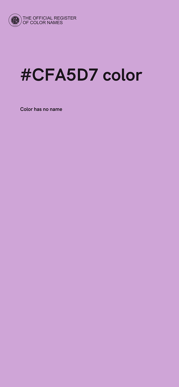 #CFA5D7 color image