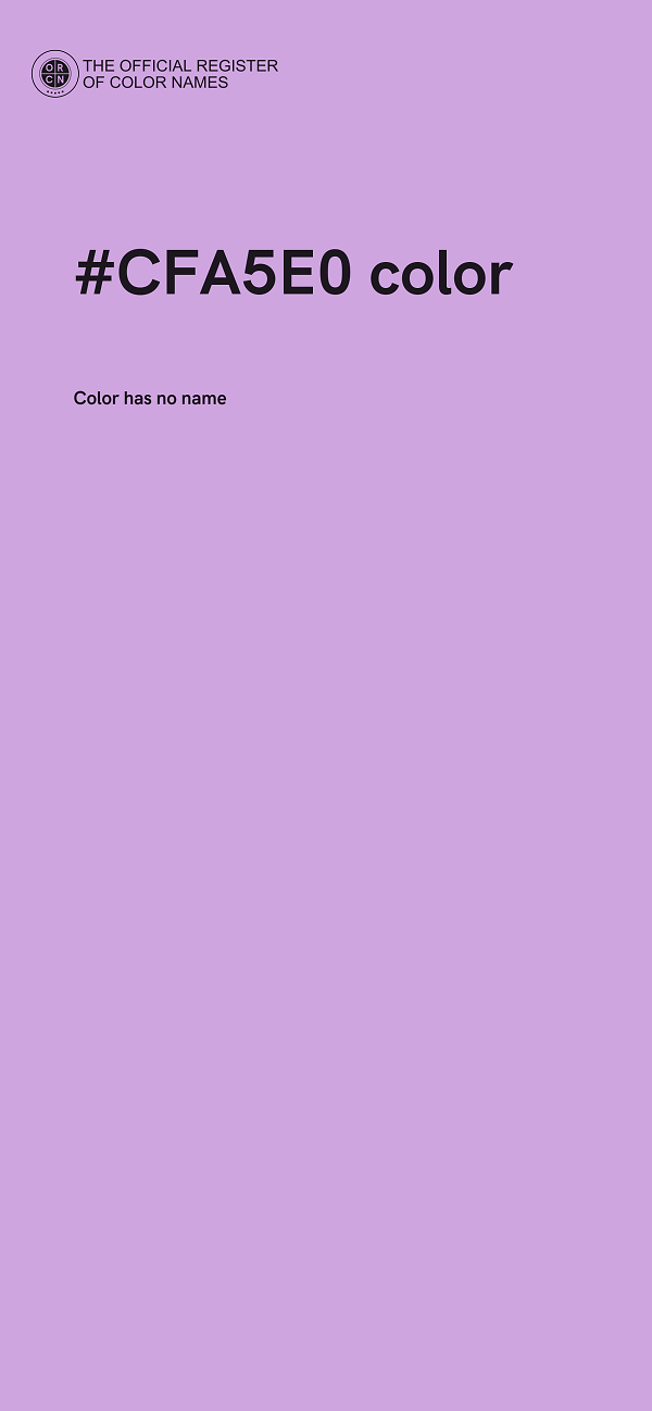 #CFA5E0 color image