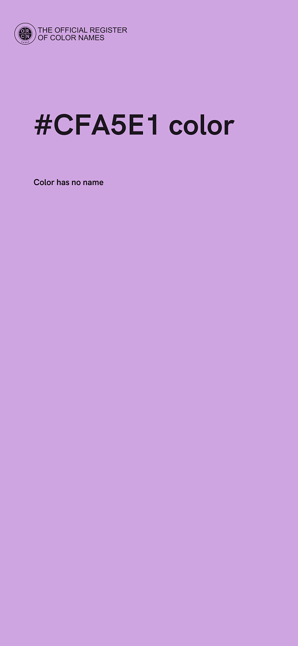 #CFA5E1 color image