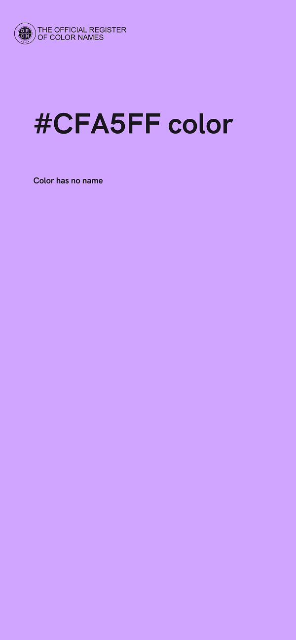 #CFA5FF color image