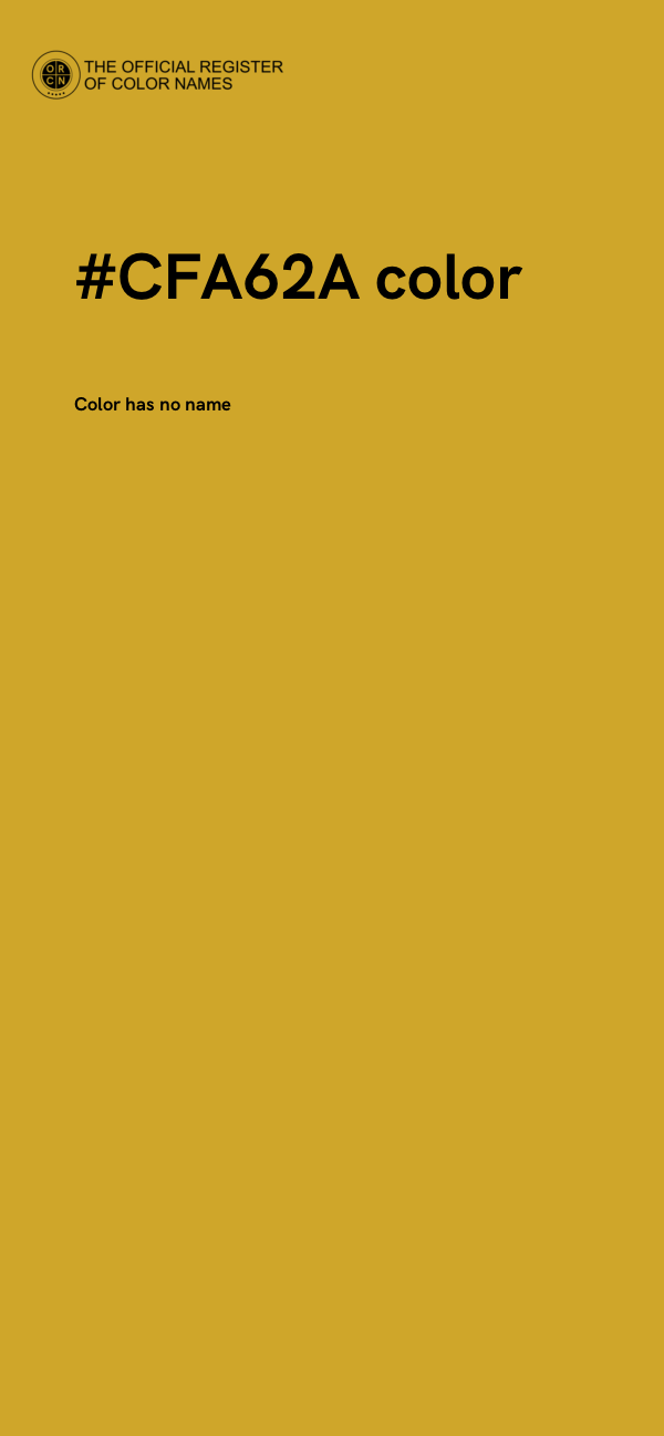 #CFA62A color image