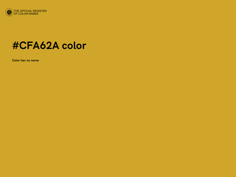 #CFA62A color image