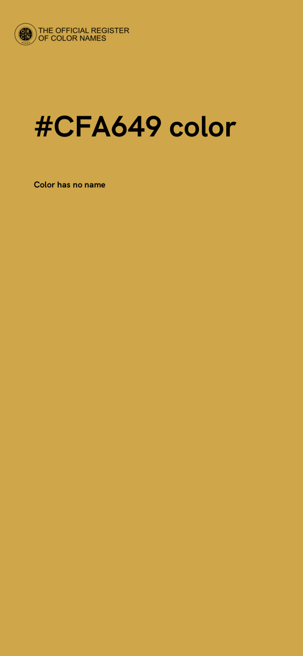 #CFA649 color image