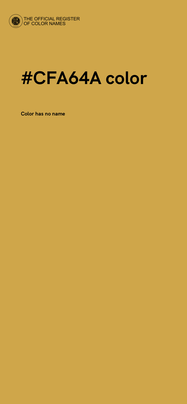 #CFA64A color image