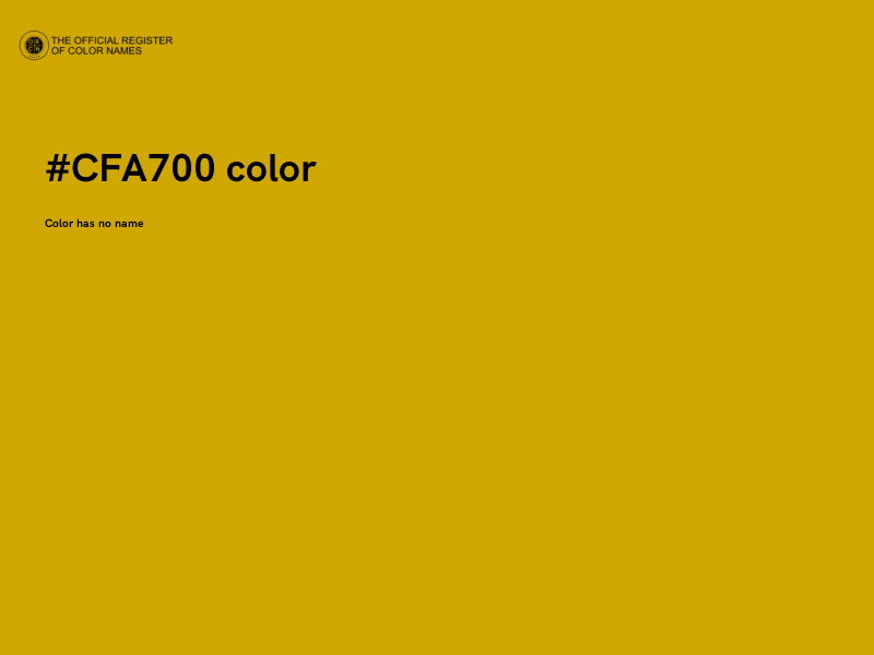 #CFA700 color image