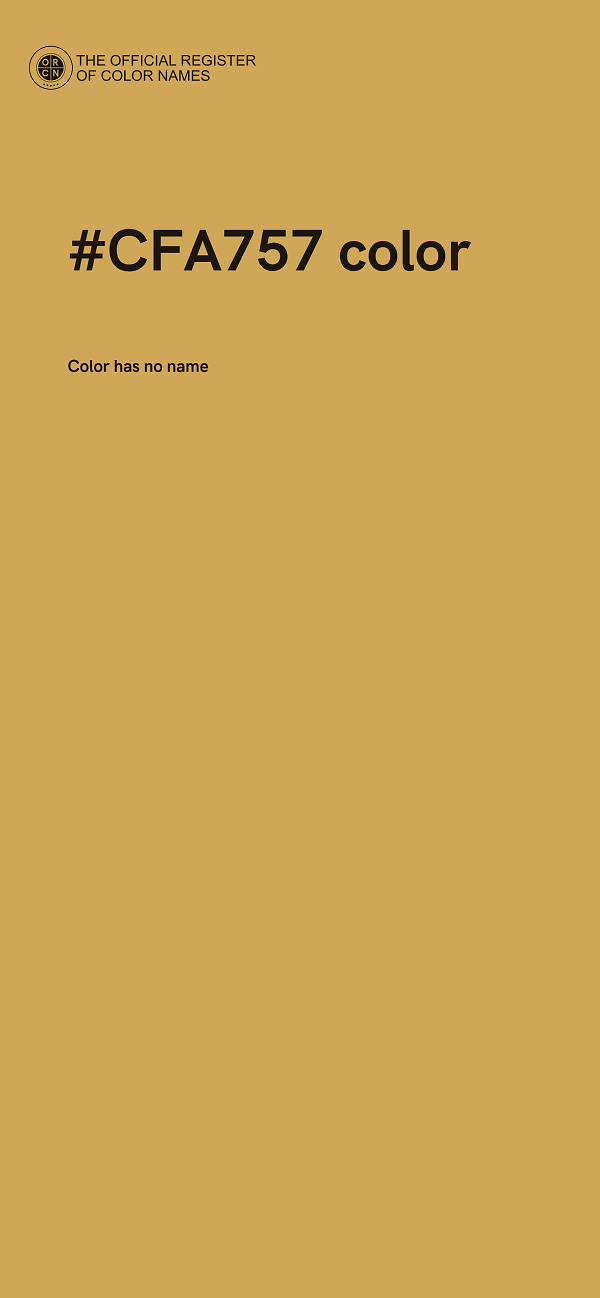 #CFA757 color image