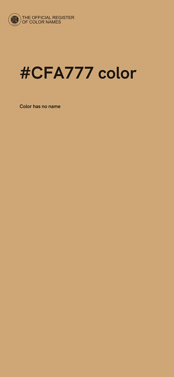 #CFA777 color image