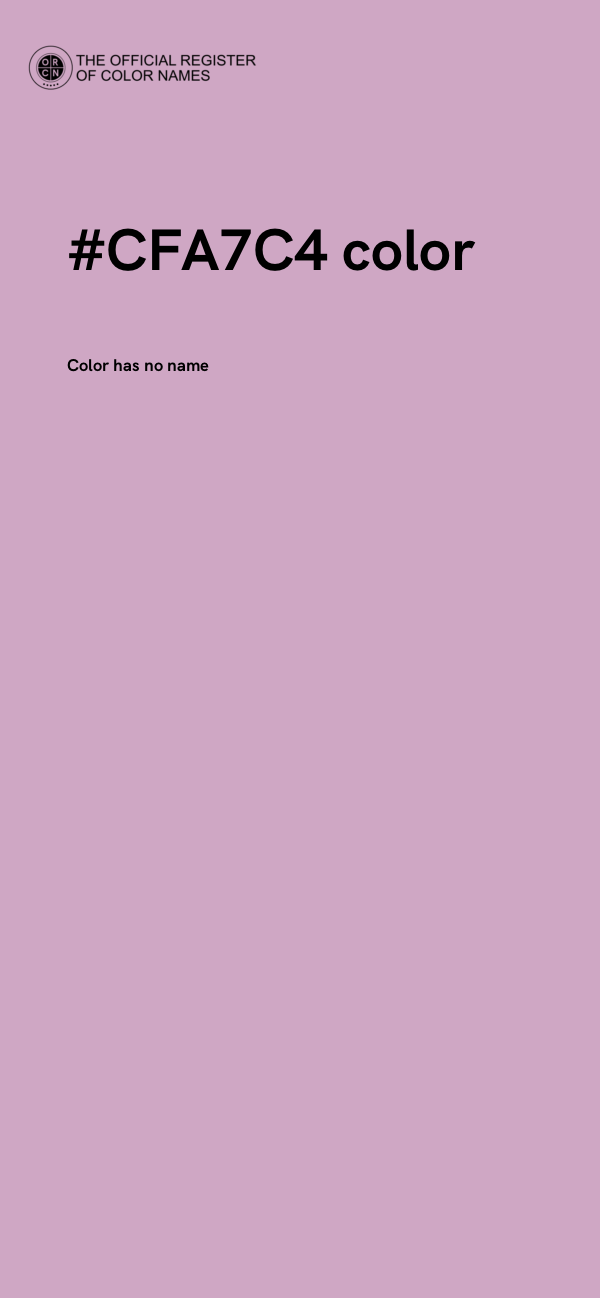 #CFA7C4 color image