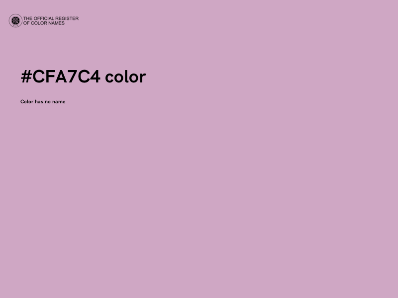 #CFA7C4 color image
