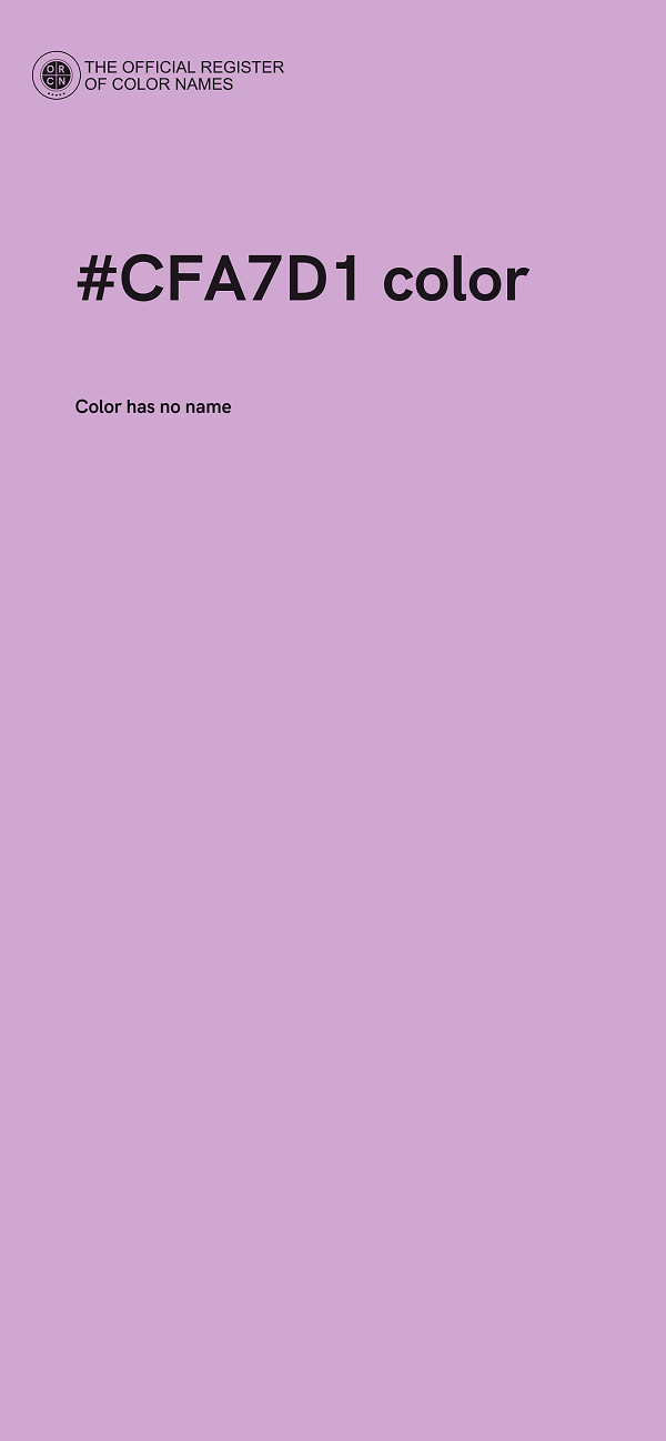 #CFA7D1 color image